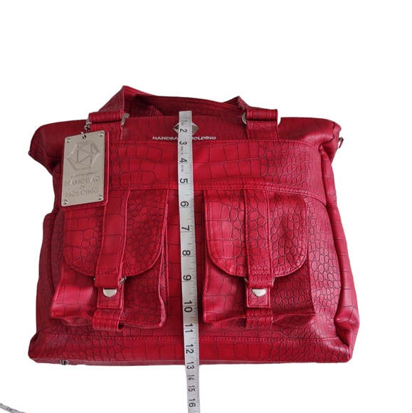 Handbag Of Holding ThinkGeek 2015 Red Dragon Scale Faux Leather Handbag - Picture 8 of 16